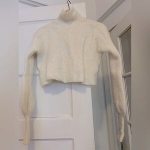 Cropped turtleneck sweater